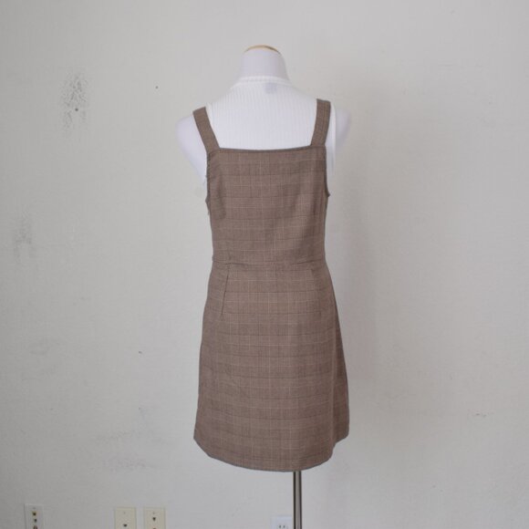 Mixed Threads Brown Plaid Romper Dress Size L - Picture 4 of 12